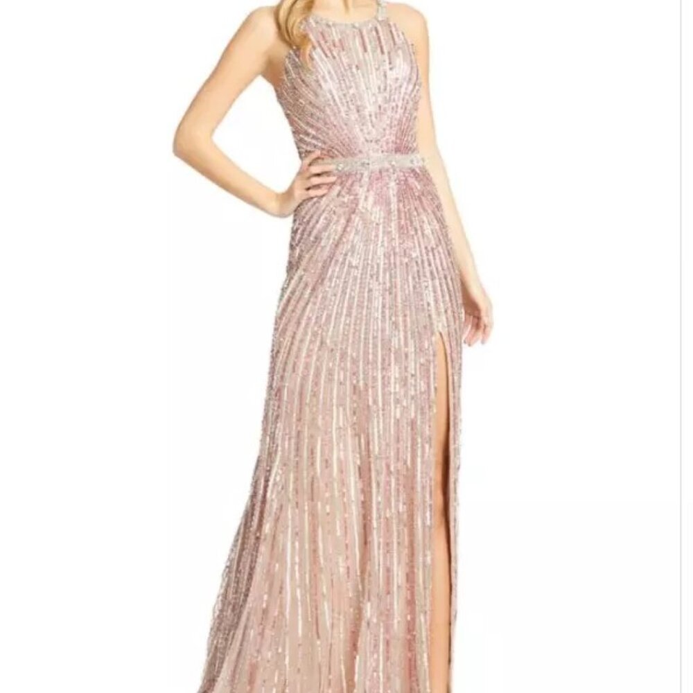 Mac Duggal Starburst Sequin Gown